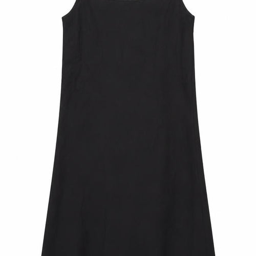 Uniqlo Womens Black Polyester Tank Dress Size XS Round Neck Pullover