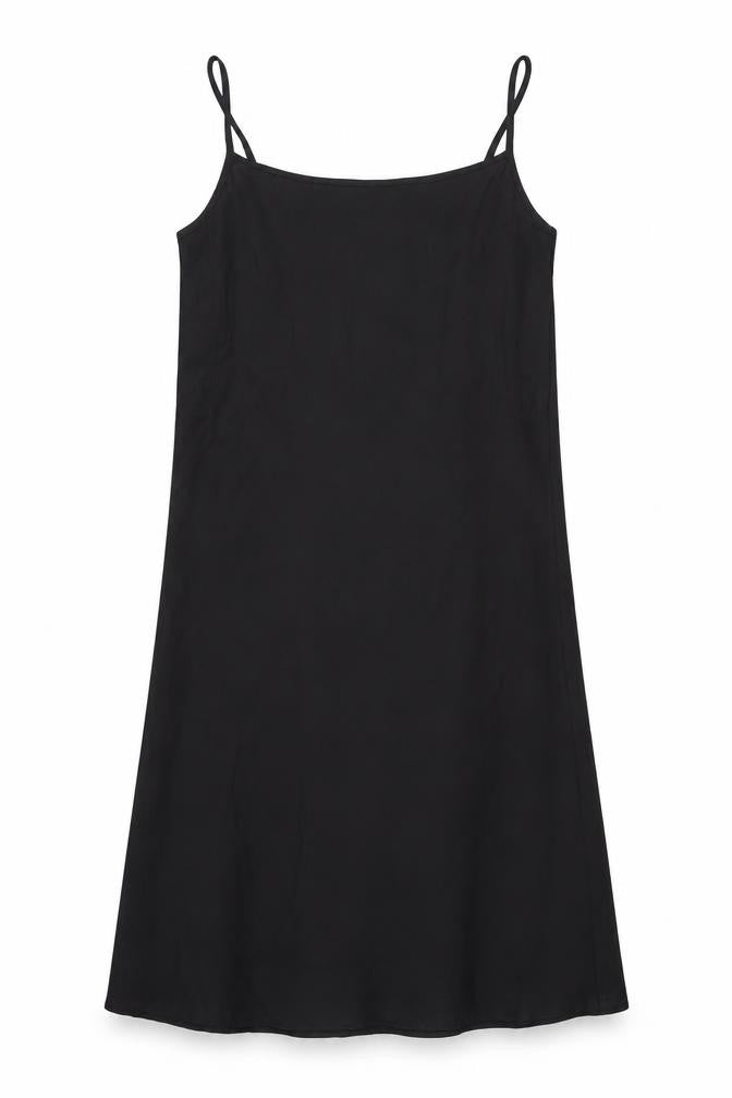 Uniqlo Womens Black Polyester Tank Dress Size XS Round Neck Pullover