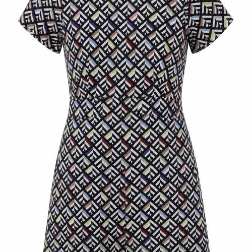 Zara Womens Multicoloured Geometric Polyester Playsuit One-Piece Size S Zip - Dress Overlay