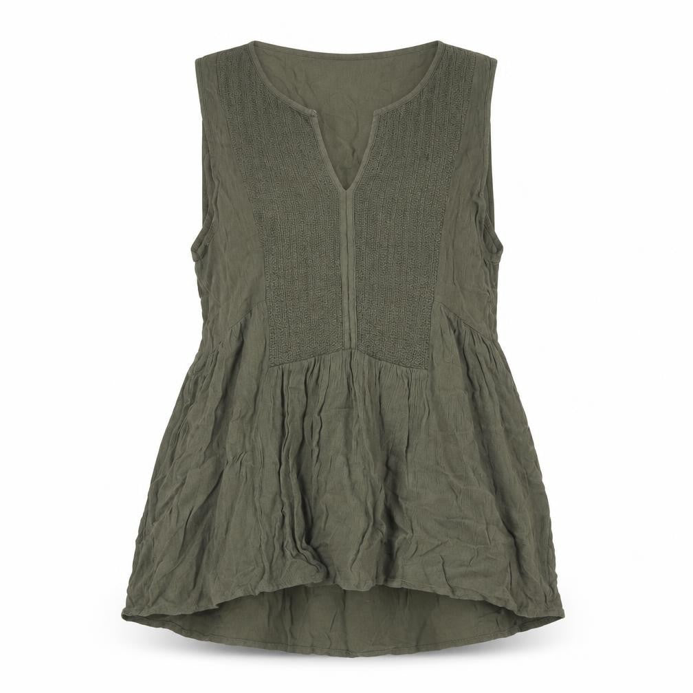 Warehouse Womens Green Viscose Basic Blouse Size 12 V-Neck