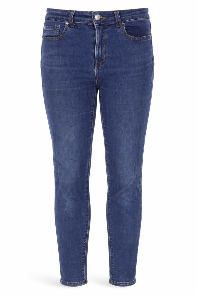 Denim & Co. Womens Blue Polyester Skinny Jeans Size 12 L29 in Regular Zip