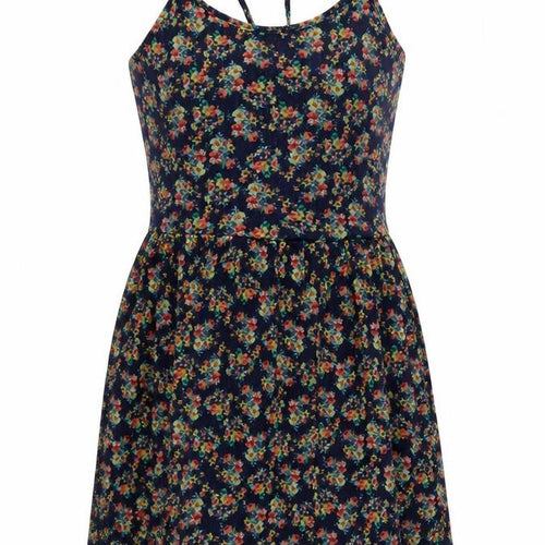 Xhilaration Womens Multicoloured Floral Polyester Skater Dress Size XL Round Neck Pullover