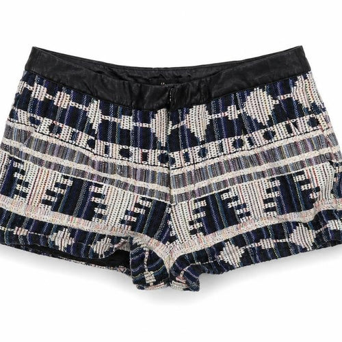 FOREVER 21 Womens Multicoloured Geometric Polyester Hot Pants Shorts Size XS L3 in Regular Zip