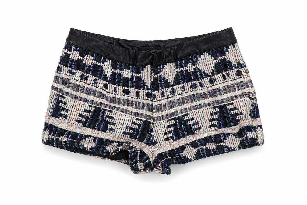 FOREVER 21 Womens Multicoloured Geometric Polyester Hot Pants Shorts Size XS L3 in Regular Zip