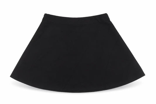 Marks and Spencer Girls Black Polyester Skater Skirt Size 6-7 Years Regular Zip
