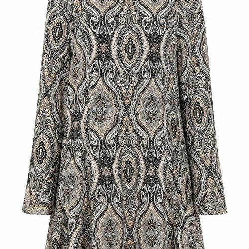 Glamorous Womens Multicoloured Paisley Viscose Mini Size XS Round Neck Zip
