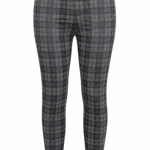 George Womens Grey Check Viscose Jegging Leggings Size 8 L25 in