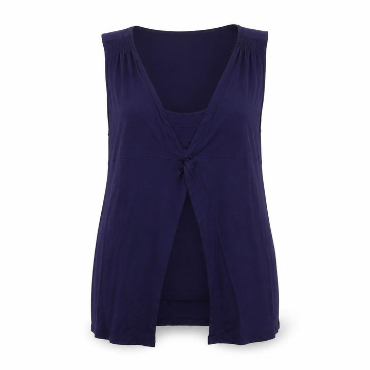 Olsen Womens Blue Viscose Basic Tank Size 14 Scoop Neck