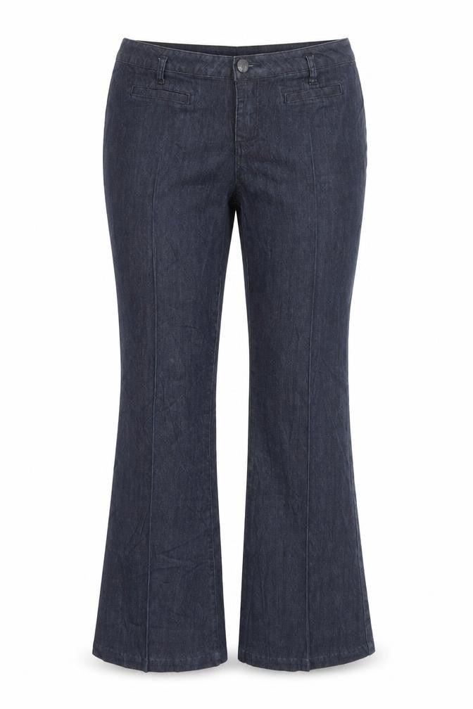 Dorothy Perkins Womens Blue Cotton Trousers Size 18 L27 in Regular Button