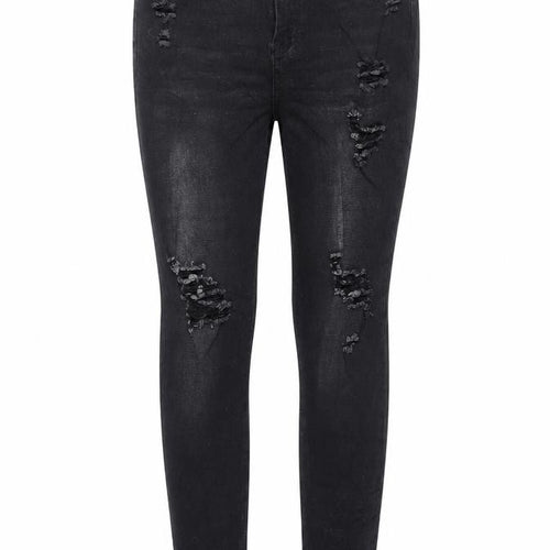 SheIn Womens Black Cotton Skinny Jeans Size M L26 in Regular Button
