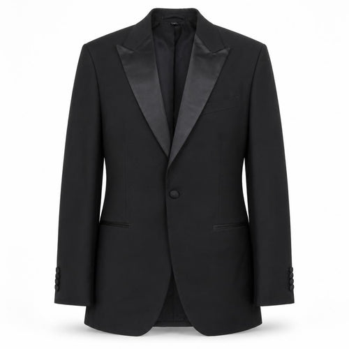 Marks and Spencer Mens Black Polyacrylate Fibre Jacket Suit Jacket Size 38