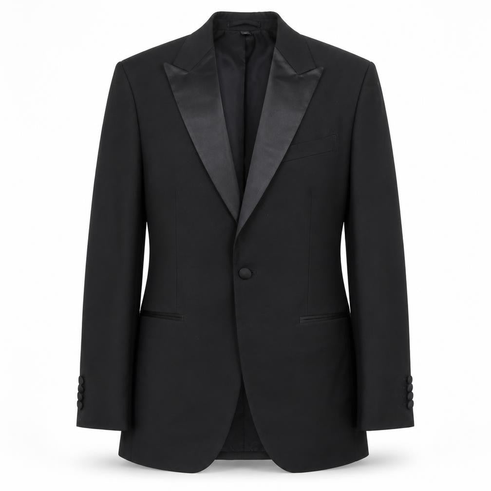 Marks and Spencer Mens Black Polyacrylate Fibre Jacket Suit Jacket Size 38