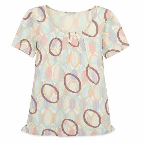 Autograph Womens Multicoloured Geometric Viscose Tunic T-Shirt Size 12 Scoop Neck