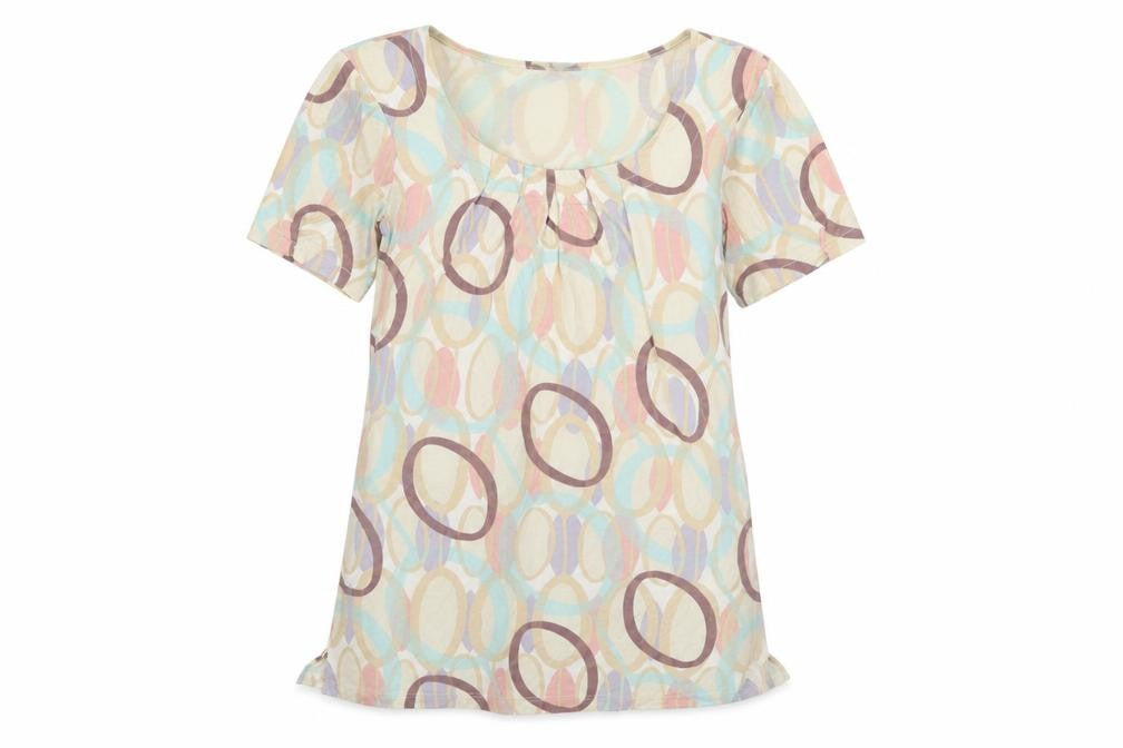 Autograph Womens Multicoloured Geometric Viscose Tunic T-Shirt Size 12 Scoop Neck