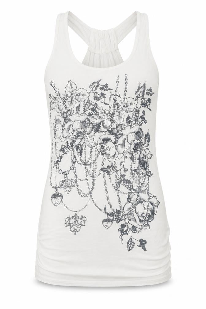 Front view of Zuppe women’s white viscose bodycon, size UK 10, round neck pullover