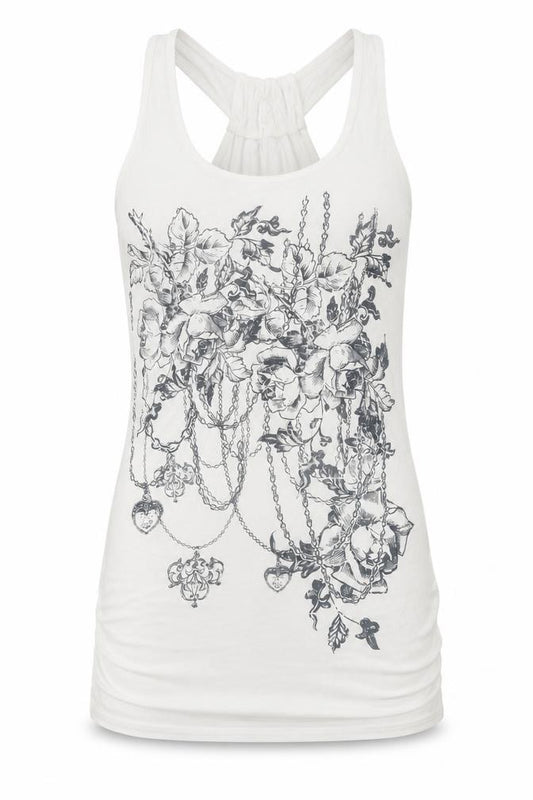 Front view of Zuppe women’s white viscose bodycon, size UK 10, round neck pullover