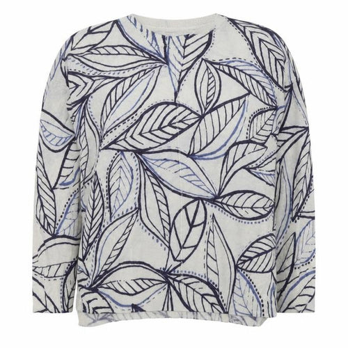 Marks and Spencer Womens Ivory Crew Neck Floral Acrylic Pullover Jumper Size S