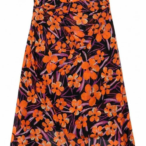 M&Co Womens Multicoloured Floral Polyester A-Line Skirt Size S - Asymmetric Hem