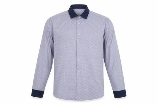 Burton Mens Grey Geometric Cotton Button-Up Size L Collared Button