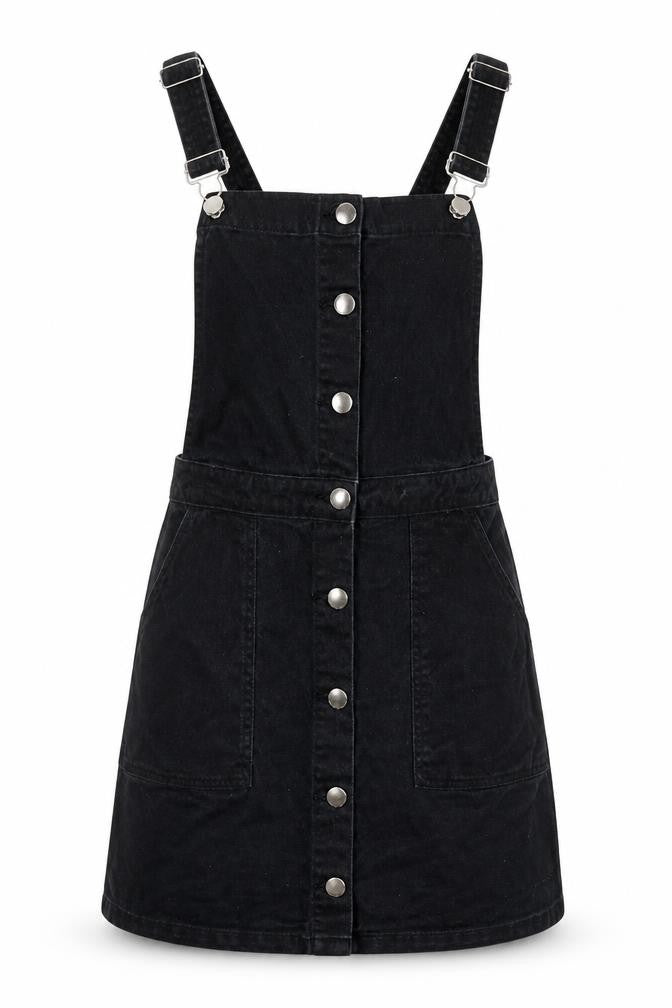 Divided Womens Blue 100% Cotton Dungaree One-Piece Size 6 L14 in Button