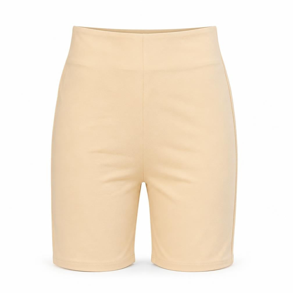 Missy Empire Womens Beige Polyester Sweat Shorts Size 4 L7 in Regular - Cycle Short