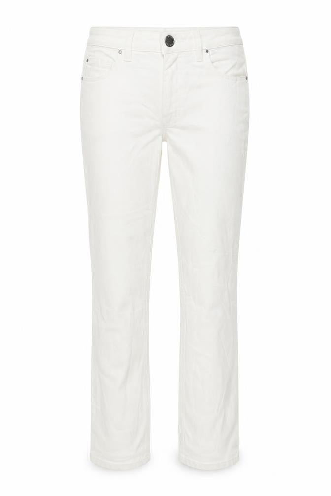 Marks and Spencer Womens White Cotton Skinny Jeans Size 8 L28 in Regular Button
