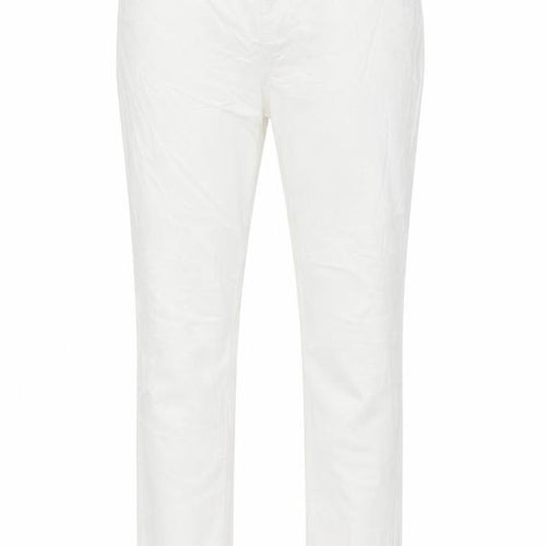 Marks and Spencer Womens White Cotton Straight Jeans Size 38 in L33 in Regular Button