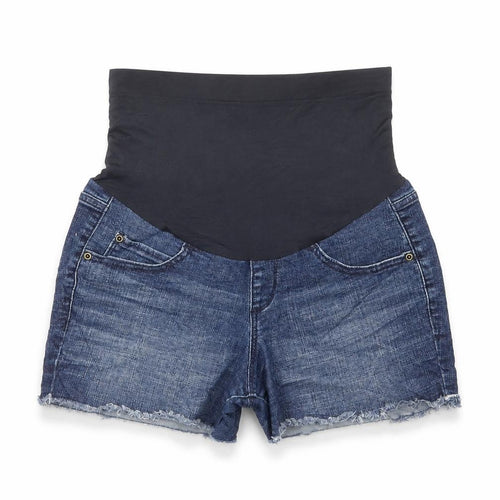 Preworn Womens Blue Cotton Hot Pants Shorts Size 28 in L5 in Regular Pull On