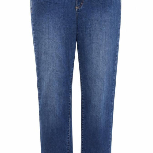 Preworn Womens Blue Cotton Straight Jeans Size M L37 in Regular Zip