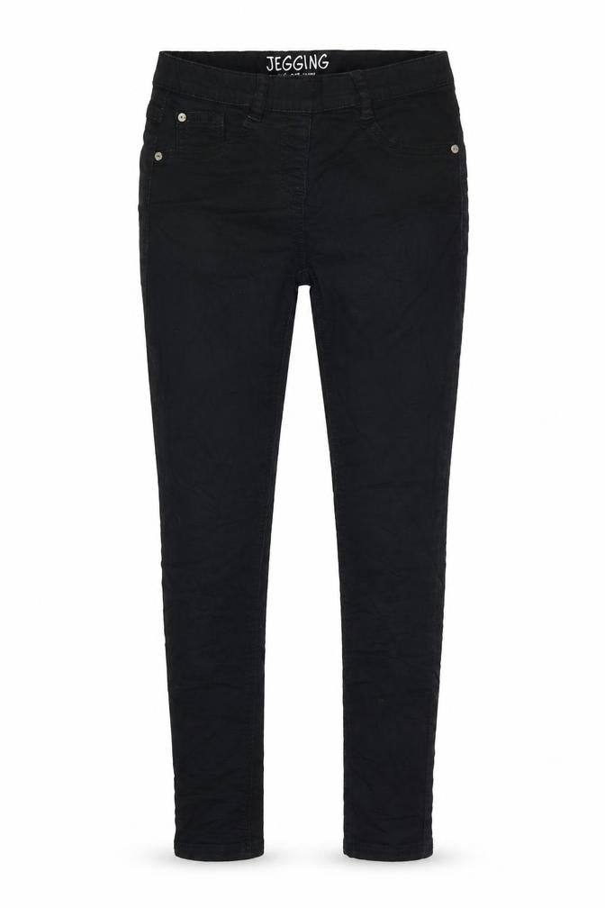 NEXT Girls Black Cotton Straight Jeans Size 11 Years Regular Zip