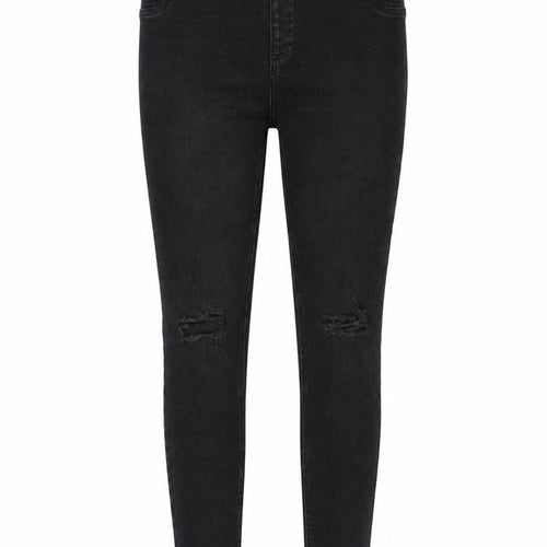 New Look Womens Black Cotton Skinny Jeans Size 10 L29 in Regular Drawstring