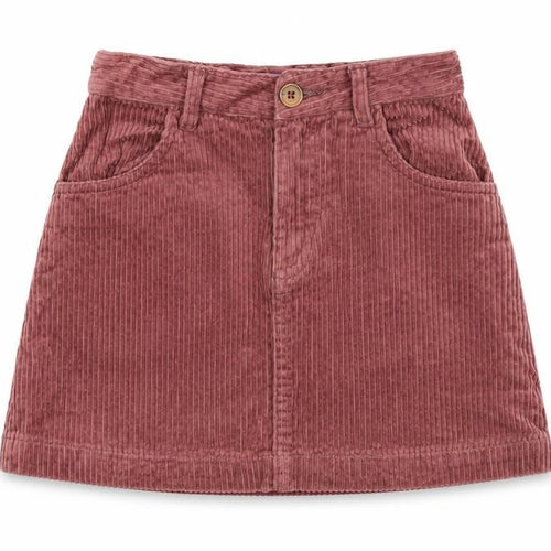 Shrinking violet Girls Pink Cotton Mini Skirt Size 7 Years Regular Button