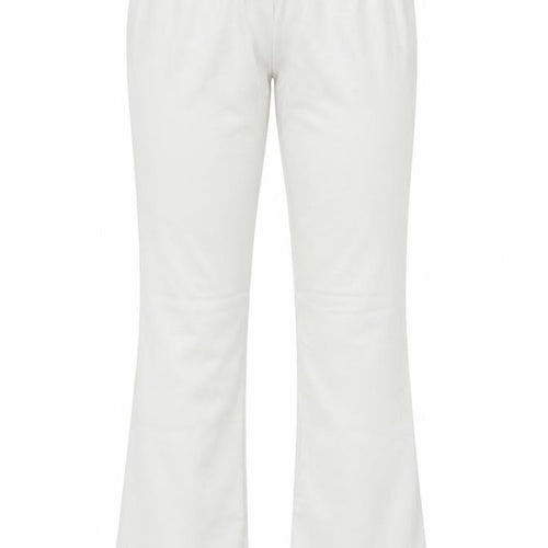 Fabric Womens White Cotton Bootcut Jeans Size 12 L29.5 in Regular