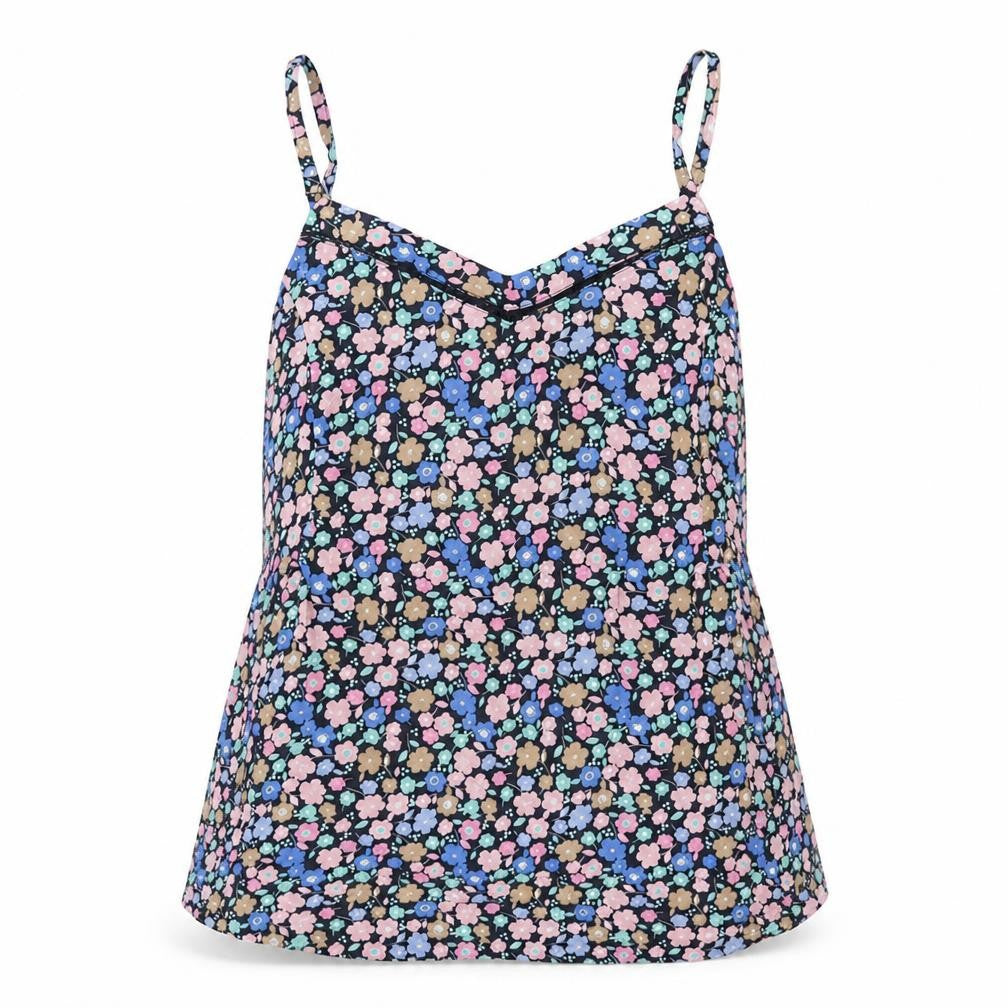 Marks and Spencer Womens Multicoloured Floral Polyester Camisole Blouse Size 6 V-Neck - Shirred Back