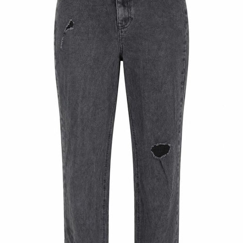 TU Womens Grey Cotton Mom Jeans Size 28 in L28 in Regular Button