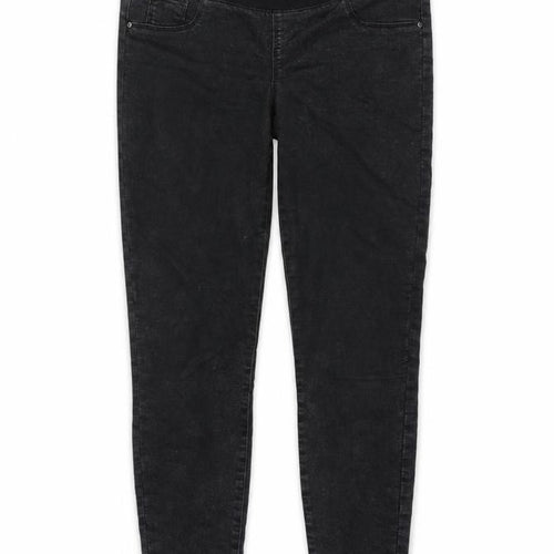 Matalan Womens Black Cotton Skinny Jeans Size 10 L37 in Regular