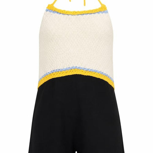 Zara Womens Multicoloured Colourblock Polyester Playsuit One-Piece Size S L16 in Tie