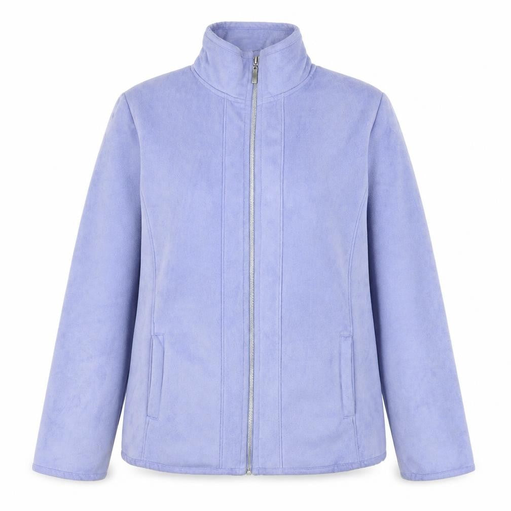 Front view of Tayberry & Co women’s purple jacket, size S, zip