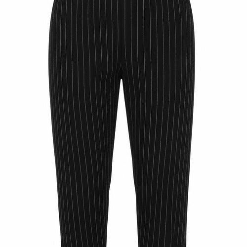 I SAW IT FIRST Womens Black Striped Polyester Carrot Trousers Size 8 L25.5 in Regular