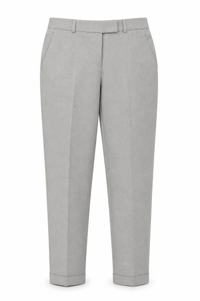 Dorothy Perkins Womens Grey Check Polyester Carrot Trousers Size 12 L26 in Regular Button