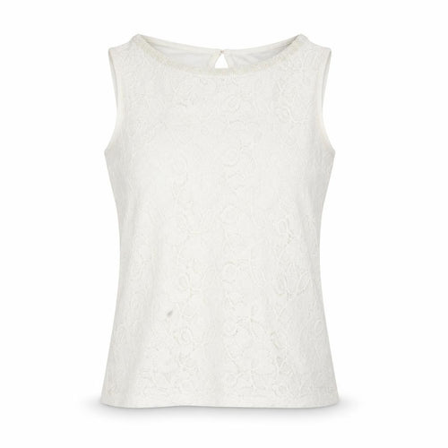 Dorothy Perkins Womens White Floral Viscose Basic Tank Size 6 Boat Neck
