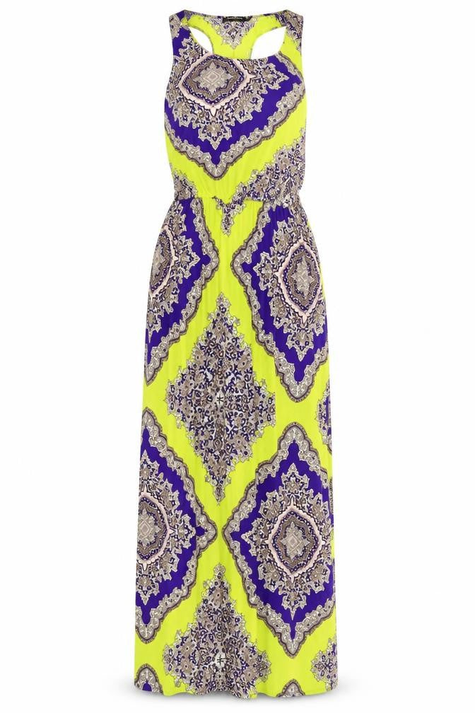 Boohoo Womens Multicoloured Geometric Polyester Maxi Size 4 Round Neck Pullover