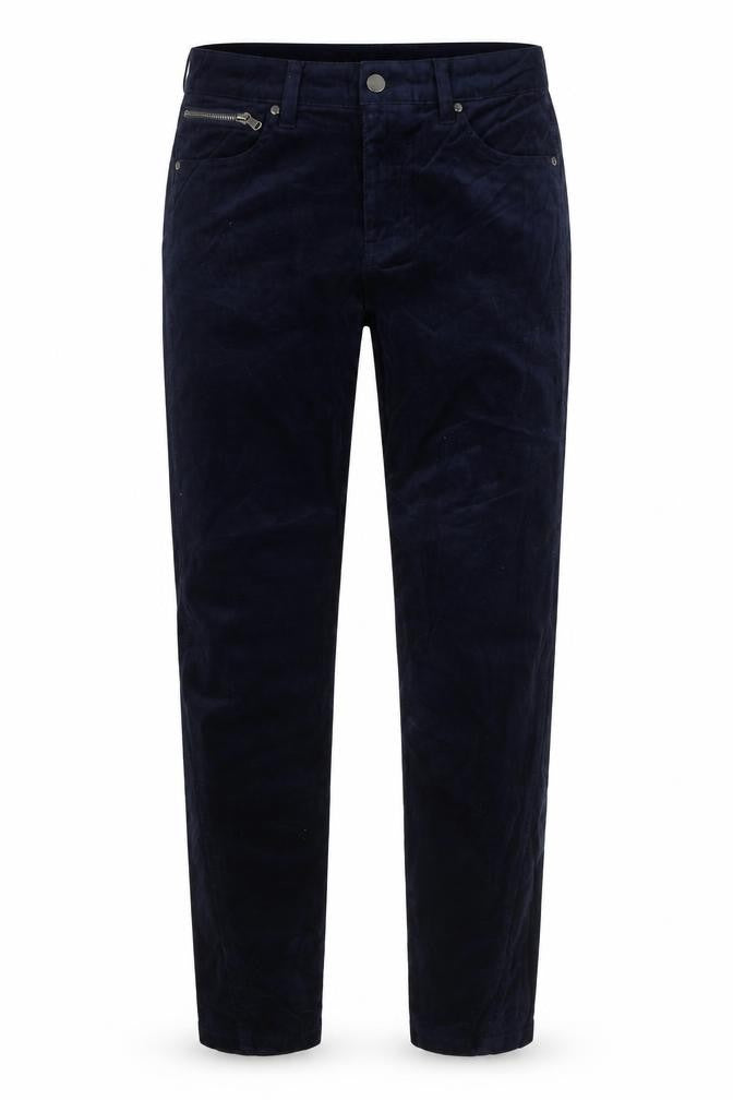 Saint Tropez Mens Blue Cotton Trousers Size 32 in L29 in Regular Zip