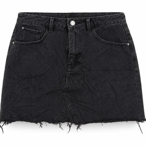 Denim & Co. Womens Black Cotton Maxi Skirt Size 10 Zip