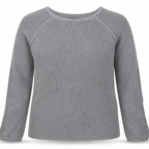 Cashel Womens Grey Boat Neck 100% Cotton Pullover Jumper Size XL