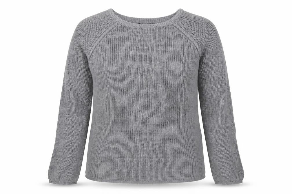 Cashel Womens Grey Boat Neck 100% Cotton Pullover Jumper Size XL
