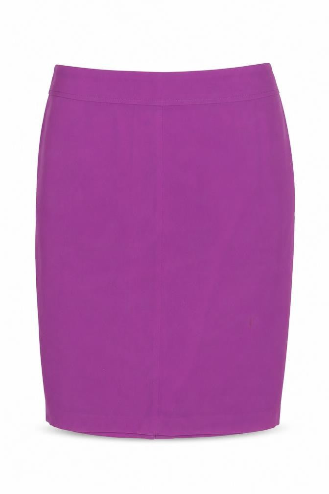 Julian Taylor Womens Purple Polyester A-Line Skirt Size 14 Zip