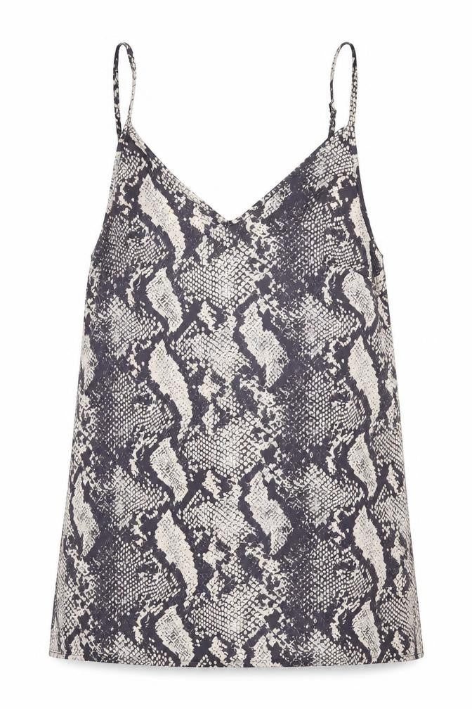 Missguided Womens Multicoloured Animal Print Polyester Camisole Tank Size 10 V-Neck - Snake Pattern