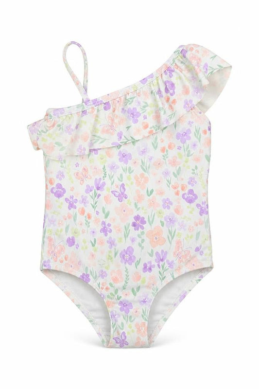 Matalan Girls White Floral Polyester Leotard One-Piece Size 2-3 Years Pullover