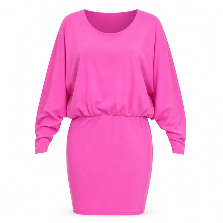 Zara Womens Pink Polyester A-Line Size XS Round Neck Hook & Eye - Batwing Top